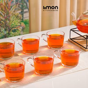 لیوان شیشه ای دسته دار 285 سی سی