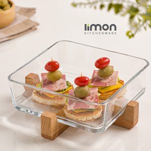 ظرف سرو پایه چوبی