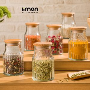 جا ادویه با درب چوبی 230 میلی لیتر